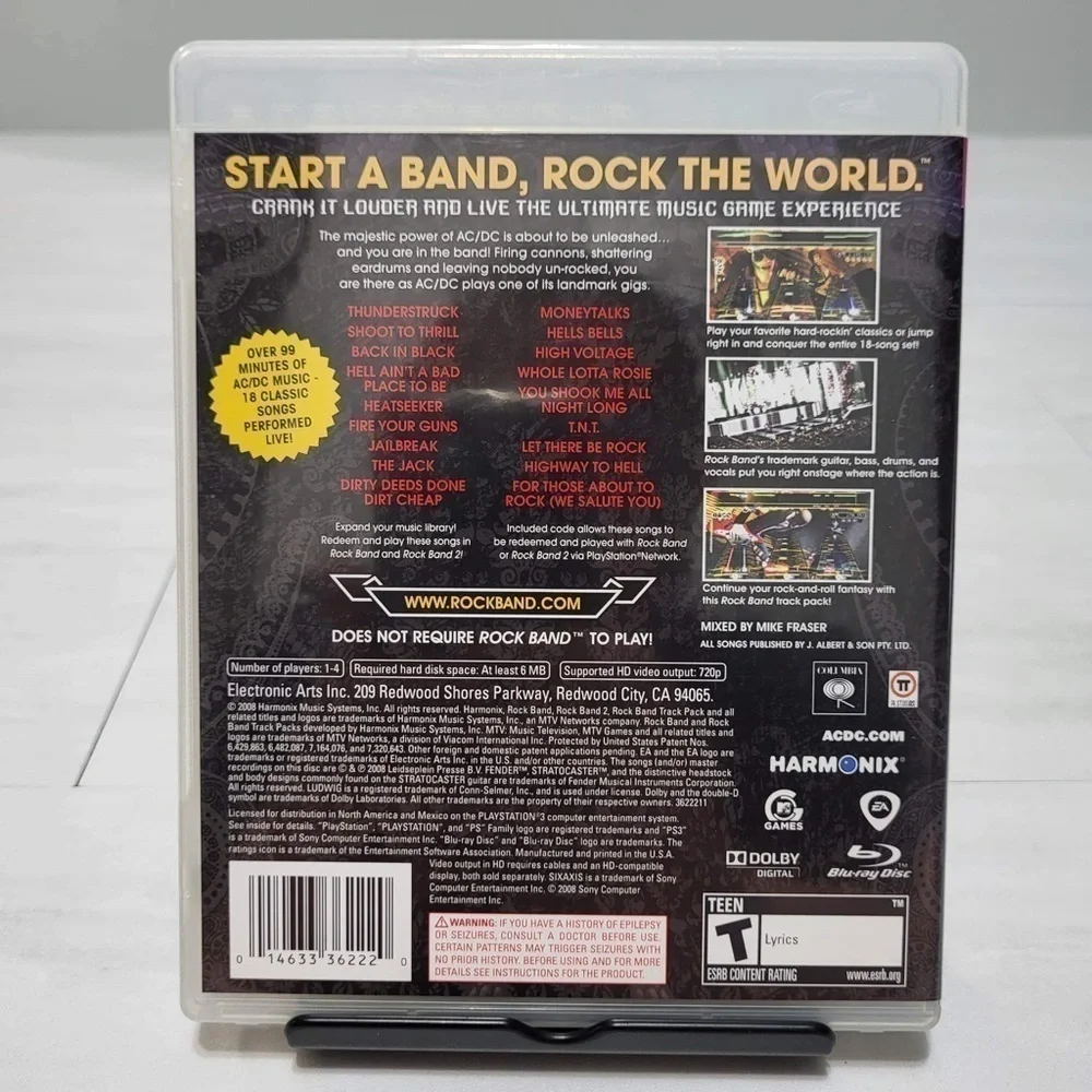 PS3 AC/DC Live Rockband Track Pack Game - Picture 2 of 3